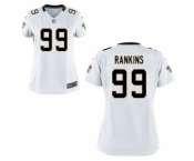 Womens New Orleans Saints #99 Sheldon Rankins White Game Jersey