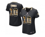 Women's Nike New Orleans Saints #10 Brandin Cooks Limited Black Strobe NFL Jersey