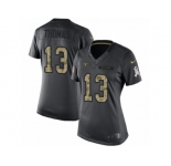 Women's Nike New Orleans Saints #13 Michael Thomas Limited Black 2016 Salute to Service NFL Jersey