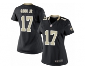Women's Nike New Orleans Saints #17 Ted Ginn Jr Limited Black Team Color NFL Jersey