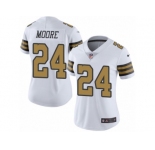 Women's Nike New Orleans Saints #24 Sterling Moore Limited White Rush NFL Jersey