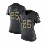 Women's Nike New Orleans Saints #25 Eli Apple Limited Black 2016 Salute to Service NFL Jersey