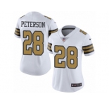 Women's Nike New Orleans Saints #28 Adrian Peterson Limited White Rush NFL Jersey