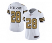 Women's Nike New Orleans Saints #28 Adrian Peterson Limited White Rush NFL Jersey