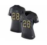 Women's Nike New Orleans Saints #28 B.W. Webb Limited Black 2016 Salute to Service NFL Jersey