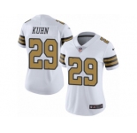 Women's Nike New Orleans Saints #29 John Kuhn Limited White Rush NFL Jersey
