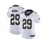 Women's Nike New Orleans Saints #29 John Kuhn Vapor Untouchable Limited White NFL Jersey