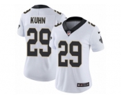Women's Nike New Orleans Saints #29 John Kuhn Vapor Untouchable Limited White NFL Jersey
