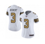 Women's Nike New Orleans Saints #3 Bobby Hebert Limited White Rush NFL Jersey