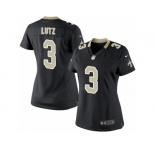 Women's Nike New Orleans Saints #3 Will Lutz Limited Black Team Color NFL Jersey