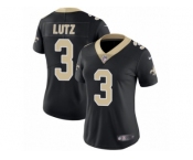 Women's Nike New Orleans Saints #3 Will Lutz Vapor Untouchable Limited Black Team Color NFL Jersey