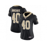 Women's Nike New Orleans Saints #40 Delvin Breaux Vapor Untouchable Limited Black Team Color NFL Jersey