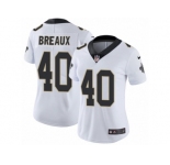 Women's Nike New Orleans Saints #40 Delvin Breaux Vapor Untouchable Limited White NFL Jersey