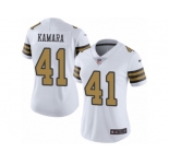 Women's Nike New Orleans Saints #41 Alvin Kamara Limited White Rush NFL Jersey