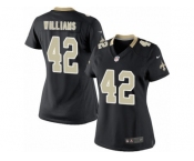 Women's Nike New Orleans Saints #42 Marcus Williams Limited Black Team Color NFL Jersey