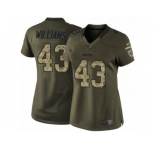 Women's Nike New Orleans Saints #43 Marcus Williams Limited Green Salute to Service NFL Jersey
