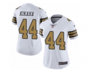 Women's Nike New Orleans Saints #44 Hau'oli Kikaha Limited White Rush NFL Jersey