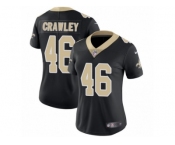 Women's Nike New Orleans Saints #46 Ken Crawley Vapor Untouchable Limited Black Team Color NFL Jersey