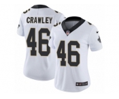 Women's Nike New Orleans Saints #46 Ken Crawley Vapor Untouchable Limited White NFL Jersey