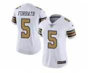 Women's Nike New Orleans Saints #5 Kai Forbath Limited White Rush NFL Jersey