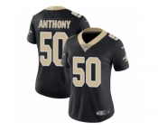 Women's Nike New Orleans Saints #50 Stephone Anthony Vapor Untouchable Limited Black Team Color NFL Jersey