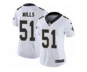 Women's Nike New Orleans Saints #51 Sam Mills Vapor Untouchable Limited White NFL Jersey
