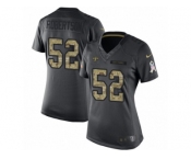 Women's Nike New Orleans Saints #52 Craig Robertson Limited Black 2016 Salute to Service NFL Jersey