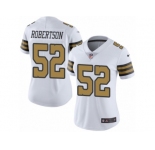 Women's Nike New Orleans Saints #52 Craig Robertson Limited White Rush NFL Jersey