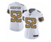 Women's Nike New Orleans Saints #52 Craig Robertson Limited White Rush NFL Jersey