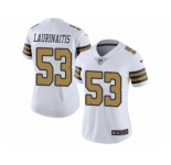 Women's Nike New Orleans Saints #53 James Laurinaitis Limited White Rush NFL Jersey