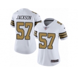 Women's Nike New Orleans Saints #57 Rickey Jackson Limited White Rush NFL Jersey