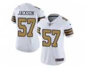 Women's Nike New Orleans Saints #57 Rickey Jackson Limited White Rush NFL Jersey