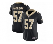 Women's Nike New Orleans Saints #57 Rickey Jackson Vapor Untouchable Limited Black Team Color NFL Jersey