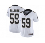 Women's Nike New Orleans Saints #59 Dannell Ellerbe Vapor Untouchable Limited White NFL Jersey