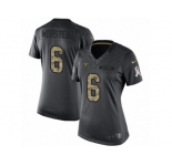 Women's Nike New Orleans Saints #6 Thomas Morstead Limited Black 2016 Salute to Service NFL Jersey