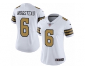Women's Nike New Orleans Saints #6 Thomas Morstead Limited White Rush NFL Jersey