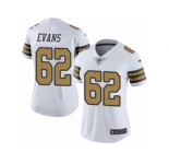 Women's Nike New Orleans Saints #62 Jahri Evans Limited White Rush NFL Jersey
