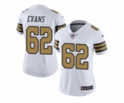 Women's Nike New Orleans Saints #62 Jahri Evans Limited White Rush NFL Jersey