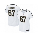 Women's Nike New Orleans Saints #67 Larry Warford Limited White NFL Jersey