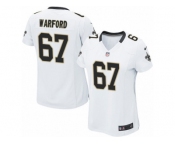 Women's Nike New Orleans Saints #67 Larry Warford Limited White NFL Jersey