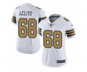 Women's Nike New Orleans Saints #68 Tim Lelito Limited White Rush NFL Jersey