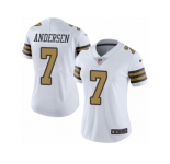 Women's Nike New Orleans Saints #7 Morten Andersen Limited White Rush NFL Jersey
