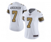 Women's Nike New Orleans Saints #7 Morten Andersen Limited White Rush NFL Jersey