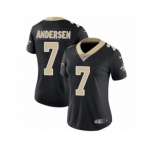 Women's Nike New Orleans Saints #7 Morten Andersen Vapor Untouchable Limited Black Team Color NFL Jersey