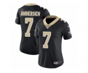 Women's Nike New Orleans Saints #7 Morten Andersen Vapor Untouchable Limited Black Team Color NFL Jersey