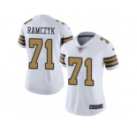 Women's Nike New Orleans Saints #71 Ryan Ramczyk Limited White Rush NFL Jersey