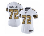 Women's Nike New Orleans Saints #72 Terron Armstead Limited White Rush NFL Jersey