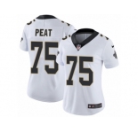 Women's Nike New Orleans Saints #75 Andrus Peat Vapor Untouchable Limited White NFL Jersey