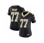 Women's Nike New Orleans Saints #77 Willie Roaf Vapor Untouchable Limited Black Team Color NFL Jersey