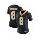 Women's Nike New Orleans Saints #8 Archie Manning Vapor Untouchable Limited Black Team Color NFL Jersey